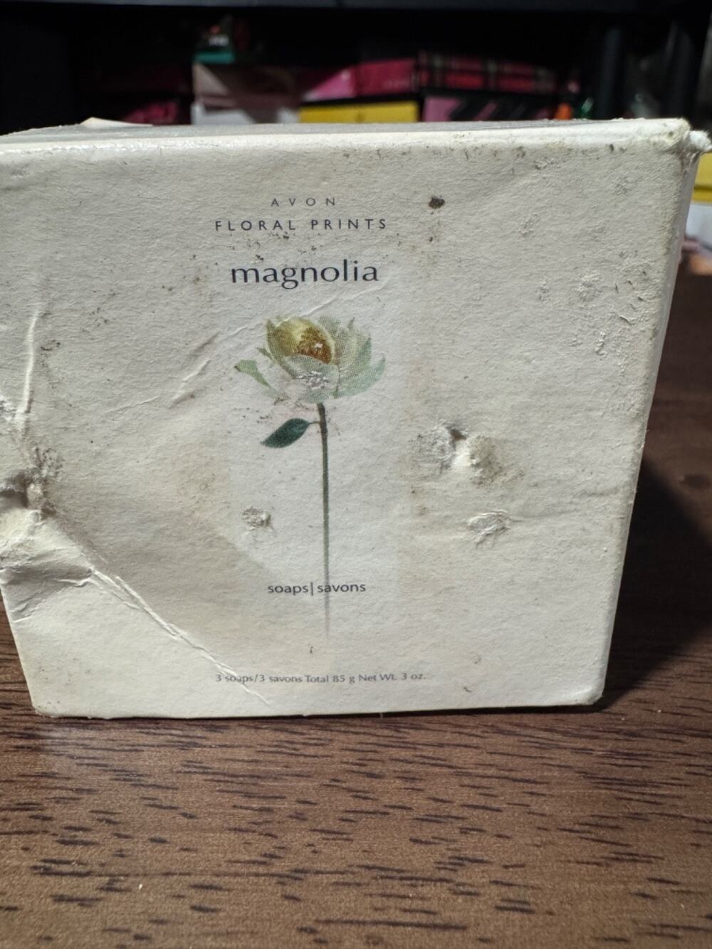 Avon floral prints magnolia soaps 3 pack *2004 Nos